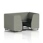 Brixworth Booth With Black Legs And Black Table In Two Tone 6 Seater Theory Panels And Diameter Sofa  