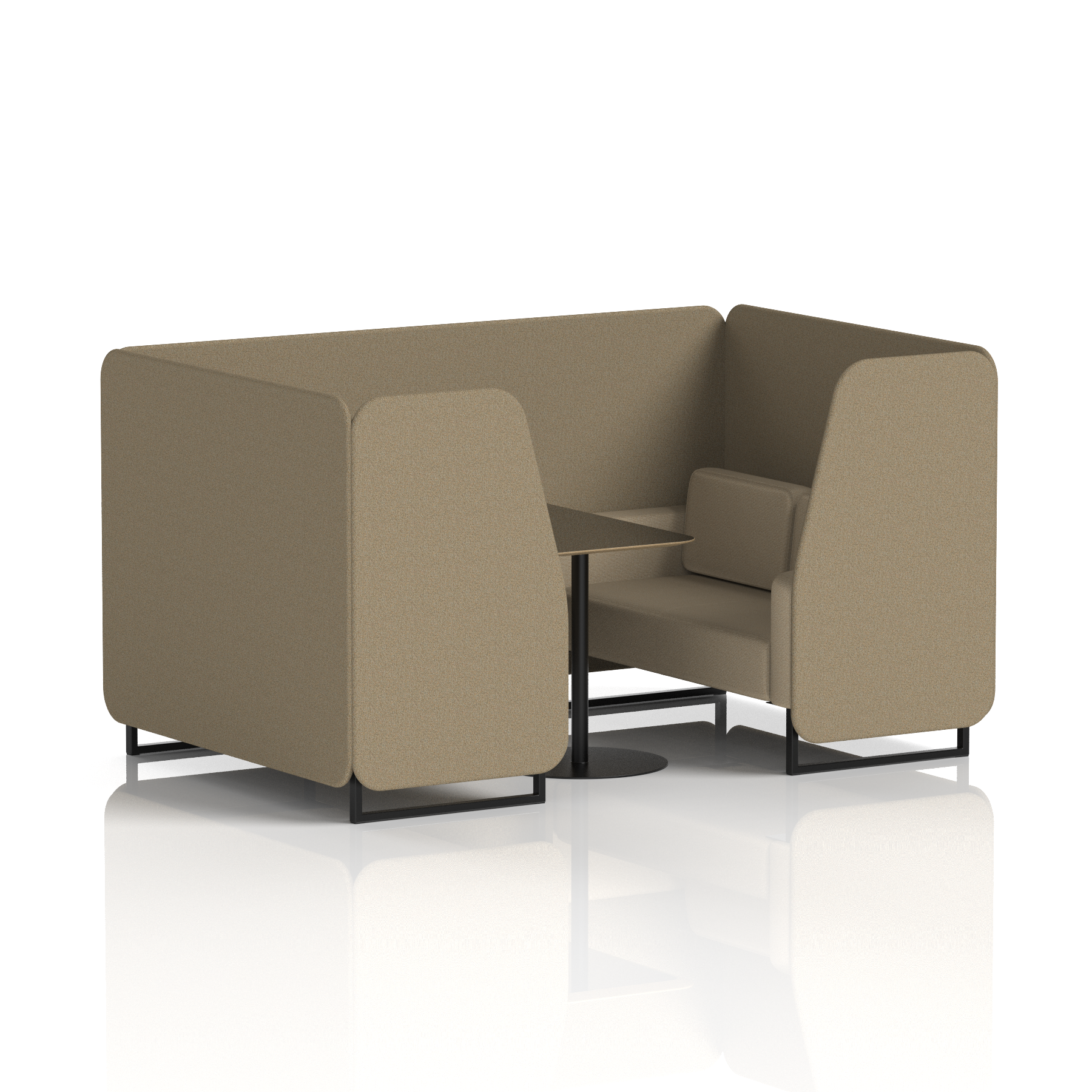 Brixworth Booth With Black Legs And Black Table In Two Tone 2 Seater Newbury Panels And Westminster Sofa  