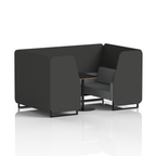 Brixworth Booth With Black Legs And Black Table In Two Tone 6 Seater Upminster Panels And Bank Sofa  