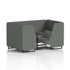 Brixworth Booth With Black Legs And Black Table In Two Tone 4 Seater Affix Panels And Wed Sofa  