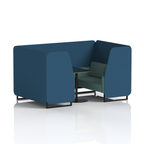 Brixworth Booth With Black Legs And Black Table In Two Tone 4 Seater Alike Panels And Order Sofa  