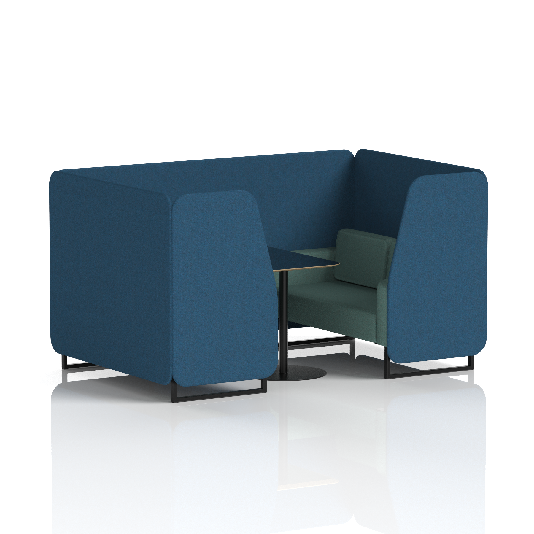 Brixworth Booth With Black Legs And Black Table In Two Tone 4 Seater Alike Panels And Order Sofa  