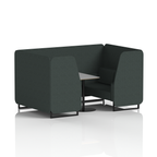 Brixworth Booth With Black Legs And Grey Table In Single Tone 4 Seater Polygon Panels And Sofa Band 2 - X2