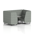 Brixworth Booth With Black Legs And Grey Table In Single Tone 4 Seater Theory Panels And Sofa Band 2 - X2
