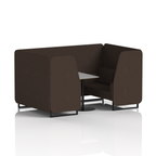 Brixworth Booth With Black Legs And Grey Table In Single Tone 6 Seater Westminster Panels And Sofa Band 3 - Main Line Flax