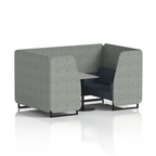 Brixworth Booth With Black Legs And Grey Table In Two Tone 4 Seater Theory Panels And Diameter Sofa Band 2 - X2