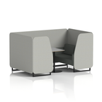 Brixworth Booth With Black Legs And Grey Table In Two Tone 2 Seater Alike Panels And Order Sofa Band 4 - Synergy
