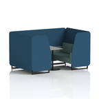 Brixworth Booth With Black Legs And Grey Table In Two Tone 4 Seater Alike Panels And Order Sofa Band 4 - Synergy