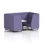 Brixworth Booth With Black Legs And White Table In Single Tone 2 Seater Westminster Panels And Sofa Band 3 - Main Line Flax