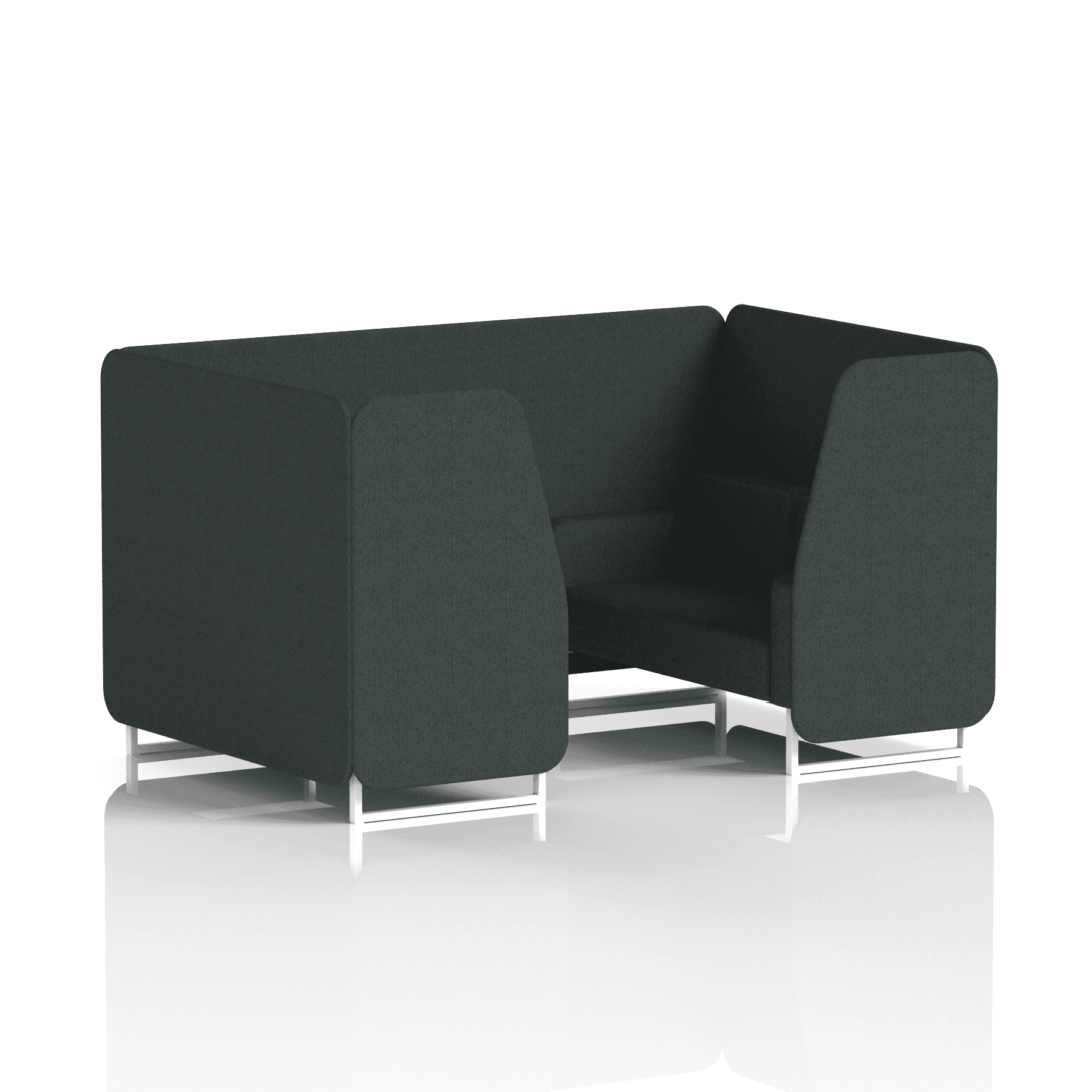 Brixworth Booth With White Legs in Single Tone 4 Seater Polygon Panels And Sofa Band 2 - X2