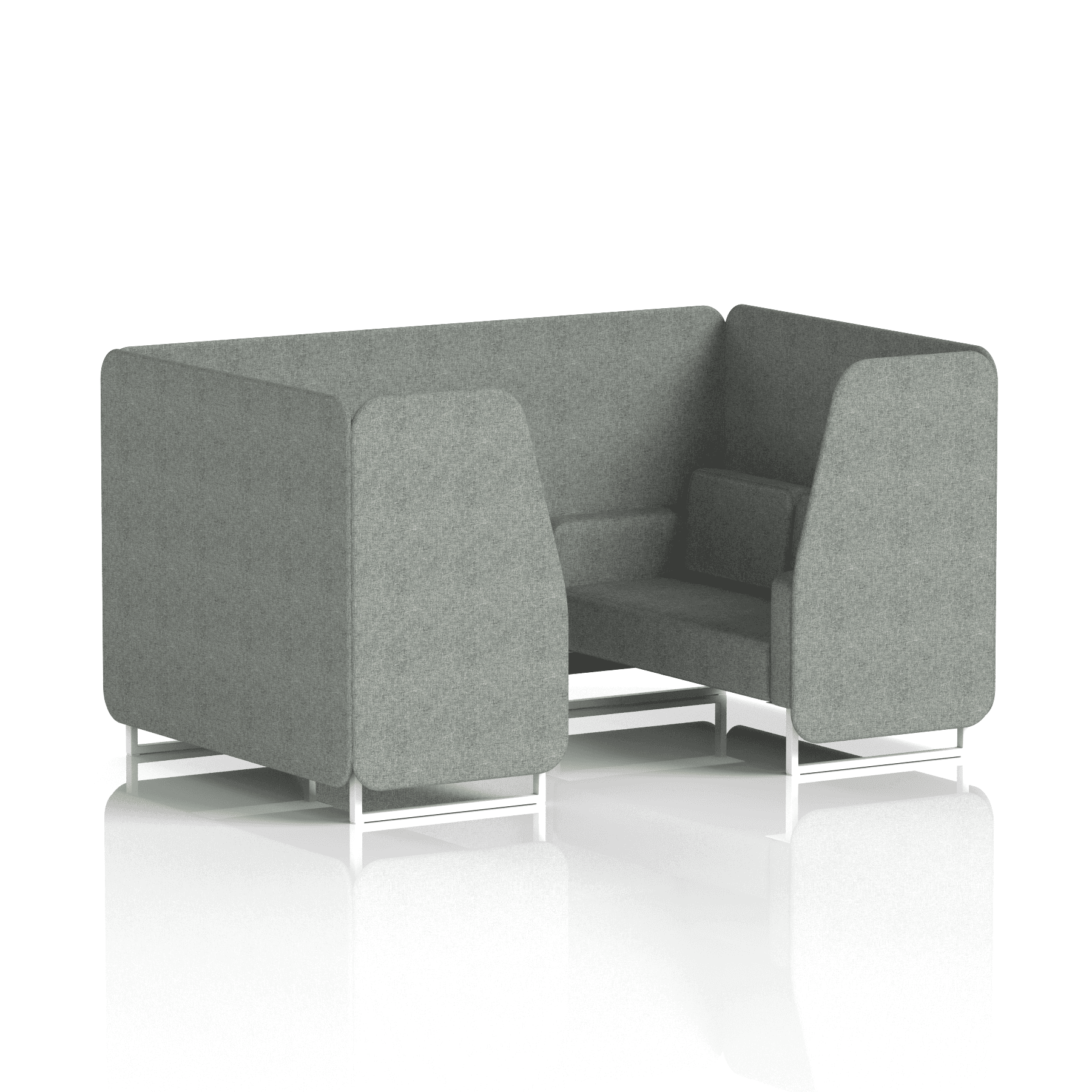 Brixworth Booth With White Legs in Single Tone 4 Seater Theory Panels And Sofa Band 2 - X2
