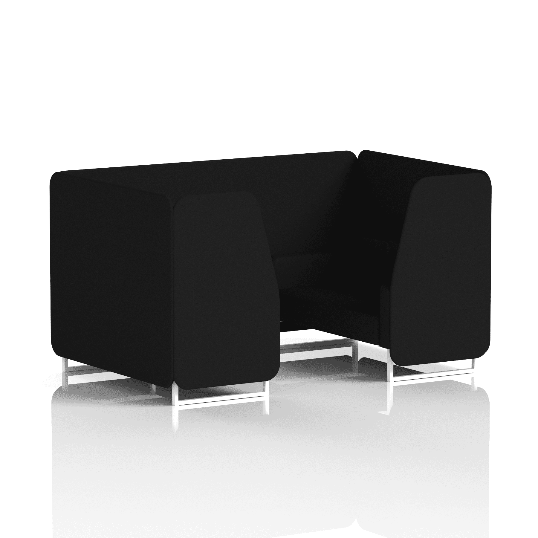 Brixworth Booth With White Legs in Single Tone 6 Seater Bank Panels And Sofa Band 3 - Main Line Flax