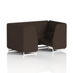 Brixworth Booth With White Legs in Single Tone 6 Seater Westminster Panels And Sofa Band 3 - Main Line Flax