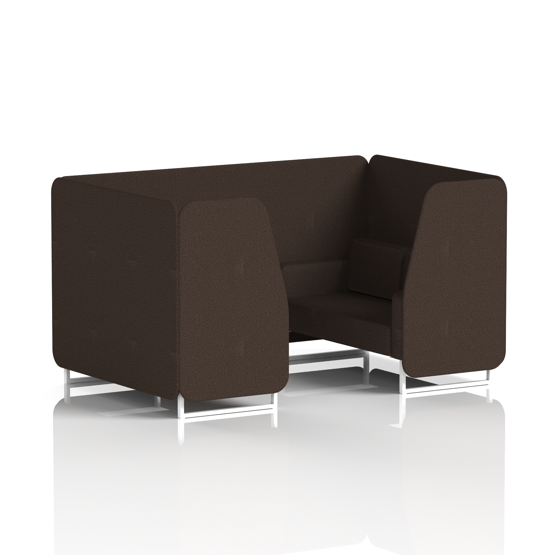 Brixworth Booth With White Legs in Single Tone 6 Seater Westminster Panels And Sofa Band 3 - Main Line Flax