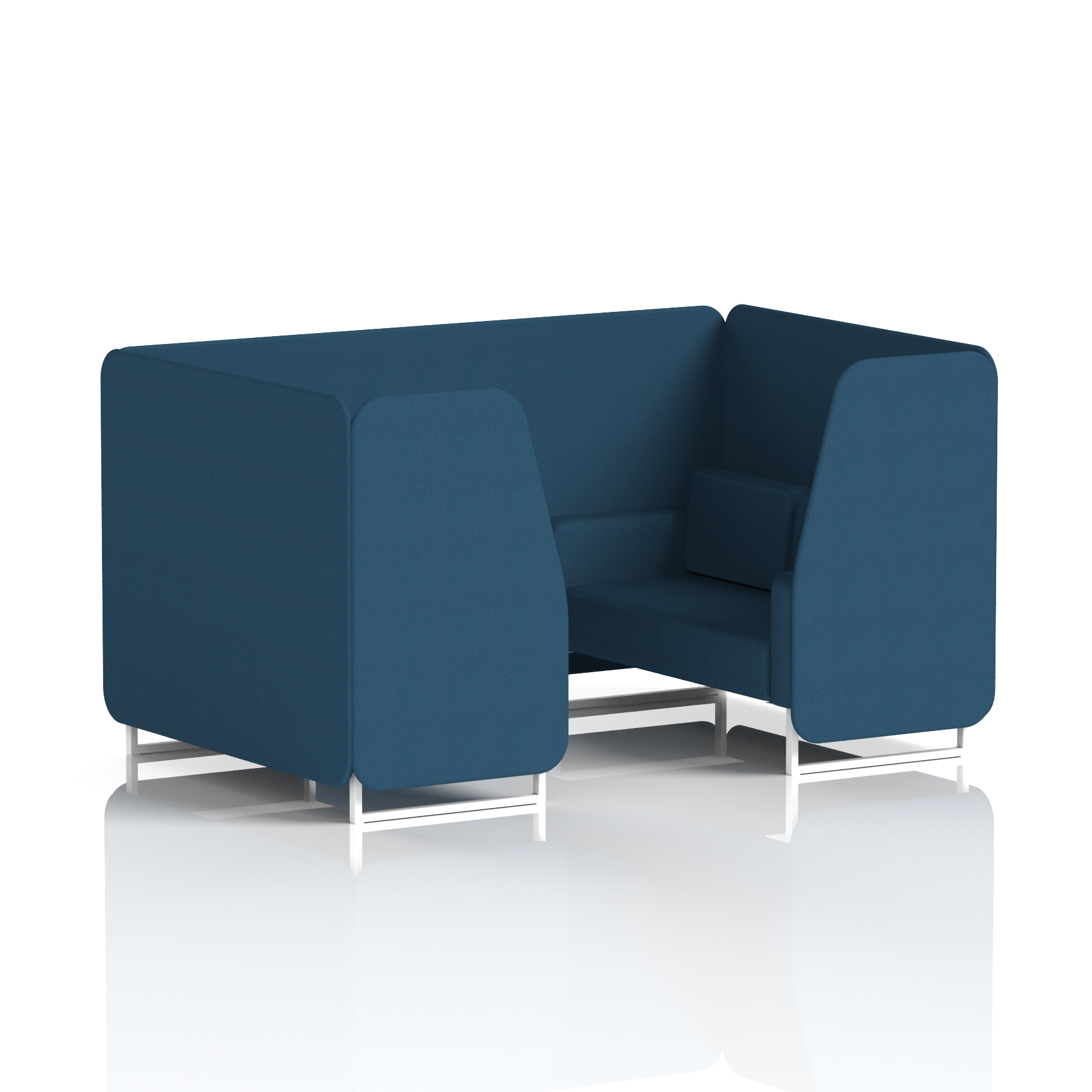 Brixworth Booth With White Legs in Single Tone 4 Seater Alike Panels And Sofa Band 4 - Synergy
