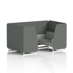 Brixworth Booth With White Legs in Two Tone 4 Seater Affix Panels And Wed Sofa Band 4 - Synergy