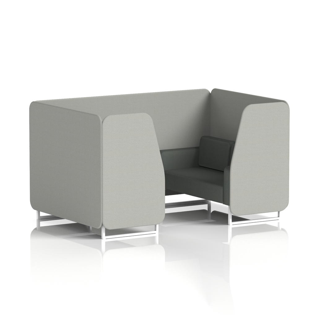 Brixworth Booth With White Legs in Two Tone 2 Seater Alike Panels And Order Sofa Band 4 - Synergy