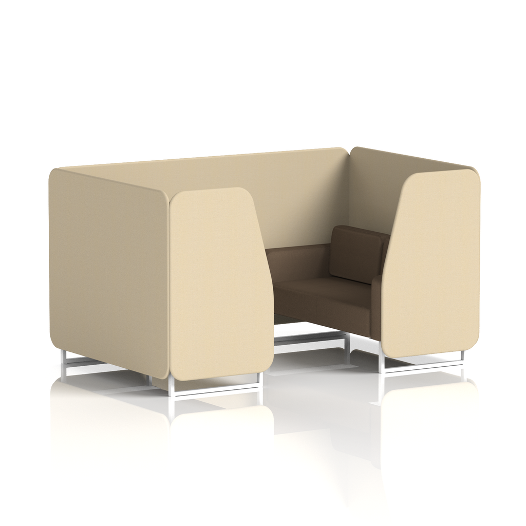 Brixworth Booth With White Legs in Two Tone 6 Seater Alike Panels And Order Sofa Band 4 - Synergy