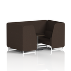 Brixworth Booth With White Legs And Black Table In Single Tone 6 Seater Westminster Panels And Sofa Band 3 - Main Line Flax