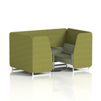 Brixworth Booth With White Legs And Black Table In Two Tone 2 Seater Theory Panels And Diameter Sofa Band 2 - X2