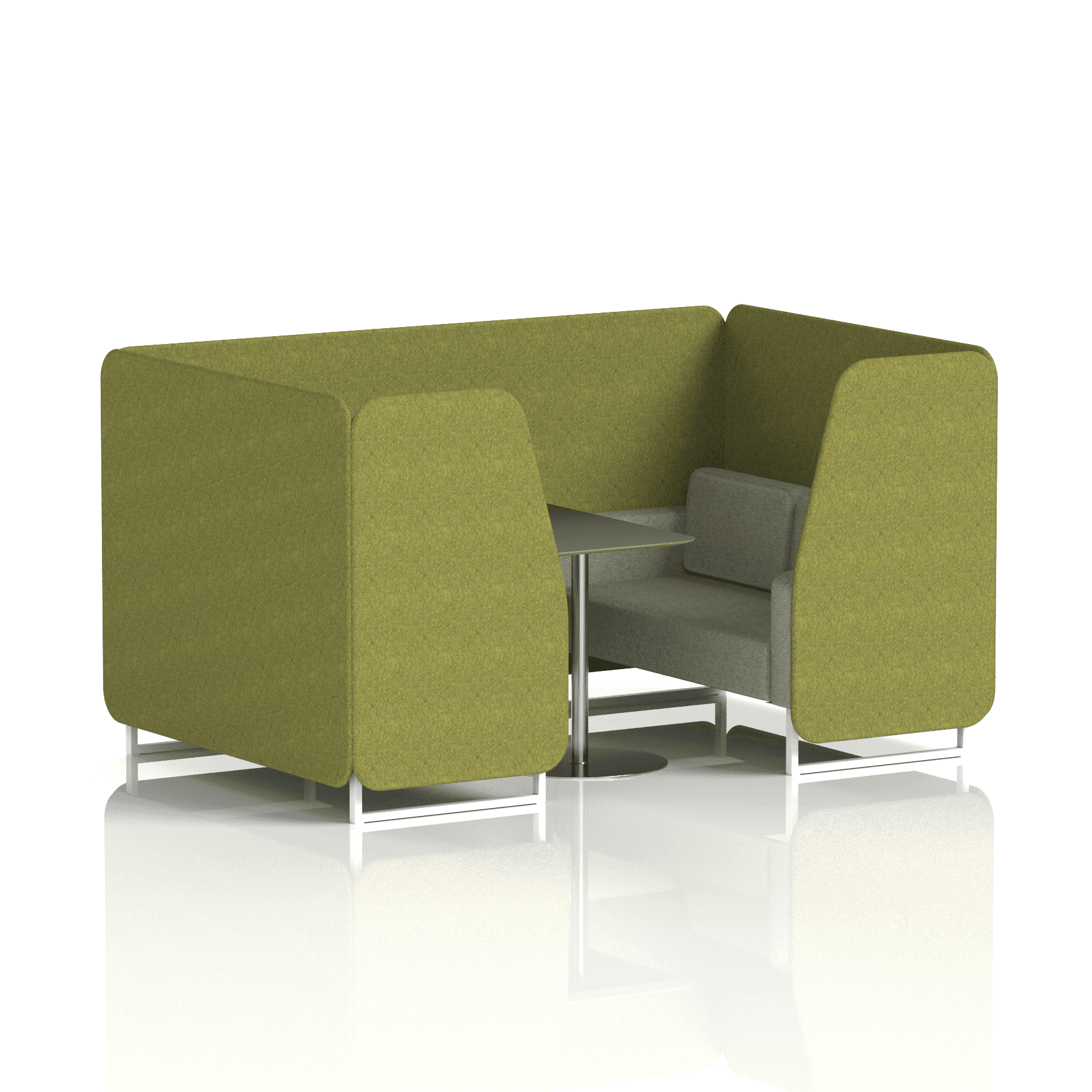 Brixworth Booth With White Legs And Black Table In Two Tone 2 Seater Theory Panels And Diameter Sofa Band 2 - X2