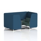 Brixworth Booth With White Legs And Black Table In Two Tone 4 Seater Alike Panels And Order Sofa Band 4 - Synergy