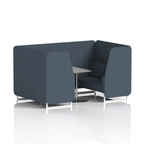 Brixworth Booth With White Legs And Grey Table In Single Tone 6 Seater Polygon Panels And Sofa Band 2 - X2