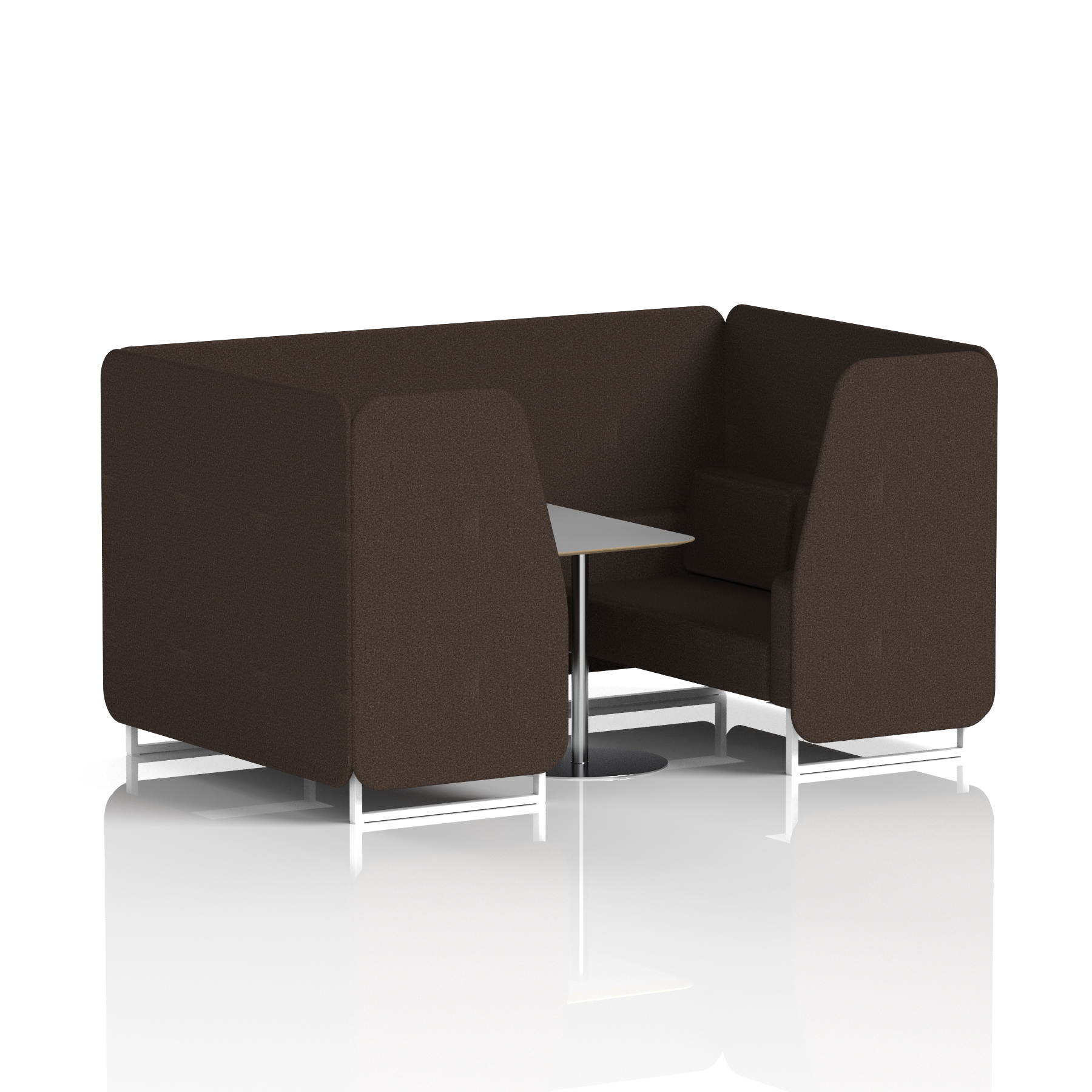 Brixworth Booth With White Legs And Grey Table In Single Tone 6 Seater Westminster Panels And Sofa Band 3 - Main Line Flax