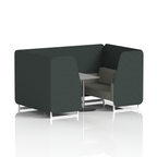 Brixworth Booth With White Legs And Grey Table In Two Tone 4 Seater Polygon Panels And Calculus Sofa Band 2 - X2