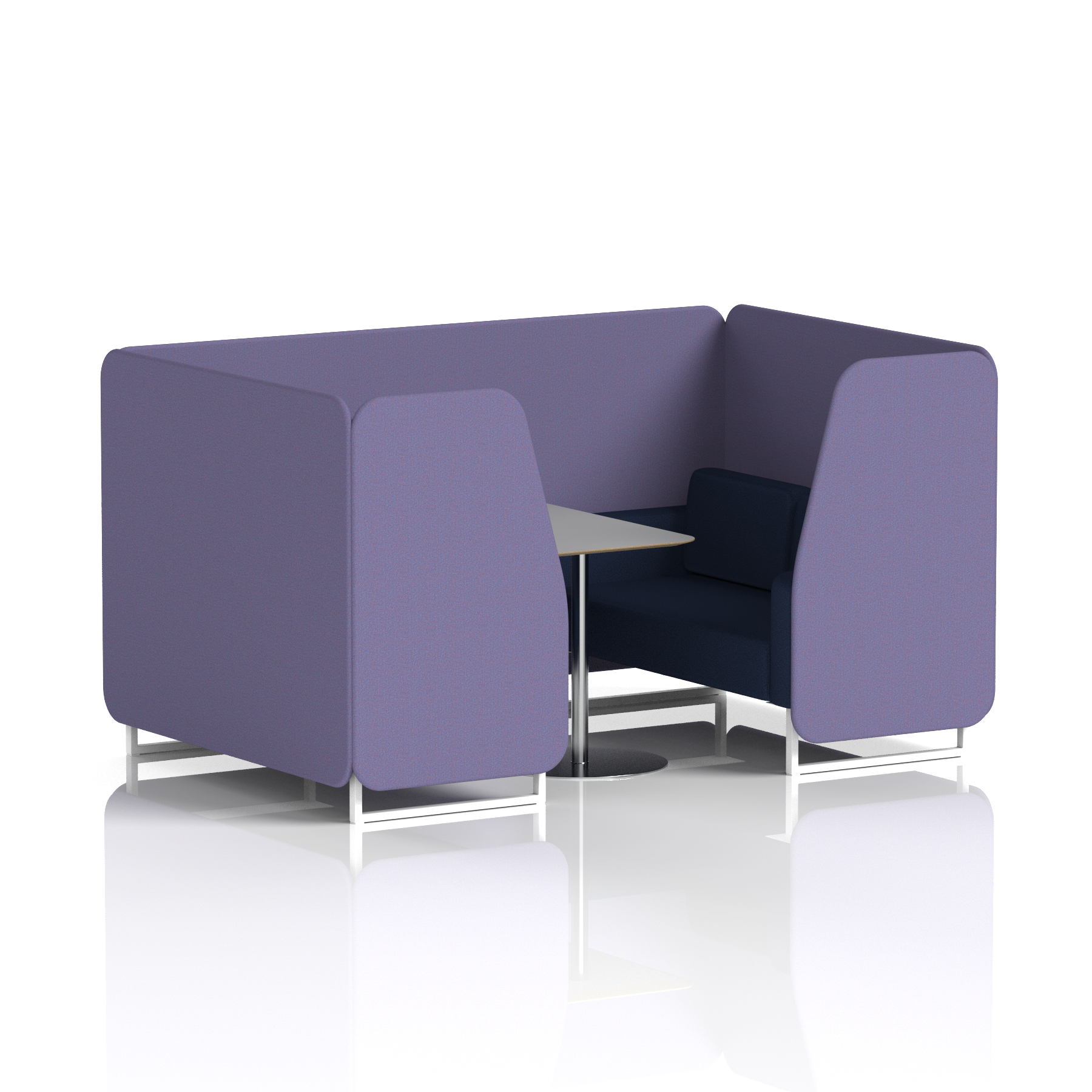 Brixworth Booth With White Legs And Grey Table In Two Tone 2 Seater Westminster Panels And Newbury Sofa Band 3 - Main Line Flax