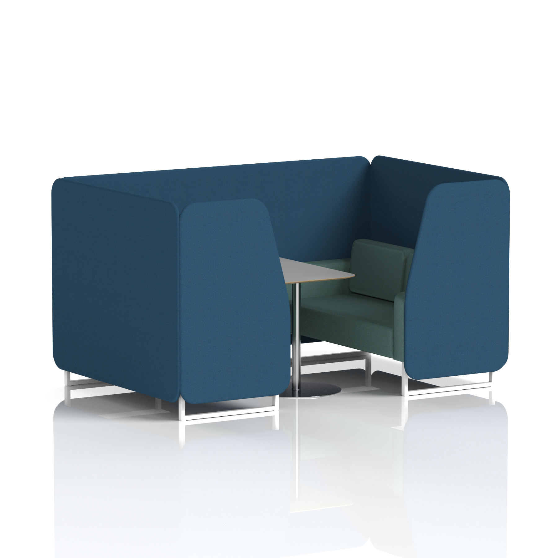 Brixworth Booth With White Legs And Grey Table In Two Tone 4 Seater Alike Panels And Order Sofa Band 4 - Synergy