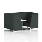 Brixworth Booth With White Legs And White Table In Single Tone 4 Seater Polygon Panels And Sofa Band 2 - X2