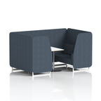 Brixworth Booth With White Legs And White Table In Single Tone 6 Seater Polygon Panels And Sofa Band 2 - X2