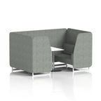 Brixworth Booth With White Legs And White Table In Single Tone 4 Seater Theory Panels And Sofa Band 2 - X2