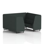 Brixworth Booth With Black Legs in Single Tone 4 Seater Mix Panels And Sofa Band 4 - Synergy
