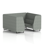 Brixworth Booth With Black Legs in Single Tone 4 Seater Order Panels And Sofa Band 4 - Synergy