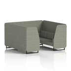 Brixworth Booth With Black Legs in Single Tone 6 Seater Order Panels And Sofa Band 4 - Synergy