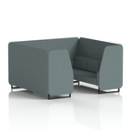 Brixworth Booth With Black Legs in Single Tone 6 Seater Kobe Panels And Sofa Band 5 - Sumi