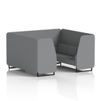 Brixworth Booth With Black Legs in Single Tone 4 Seater Tokyo Panels And Sofa Band 5 - Sumi