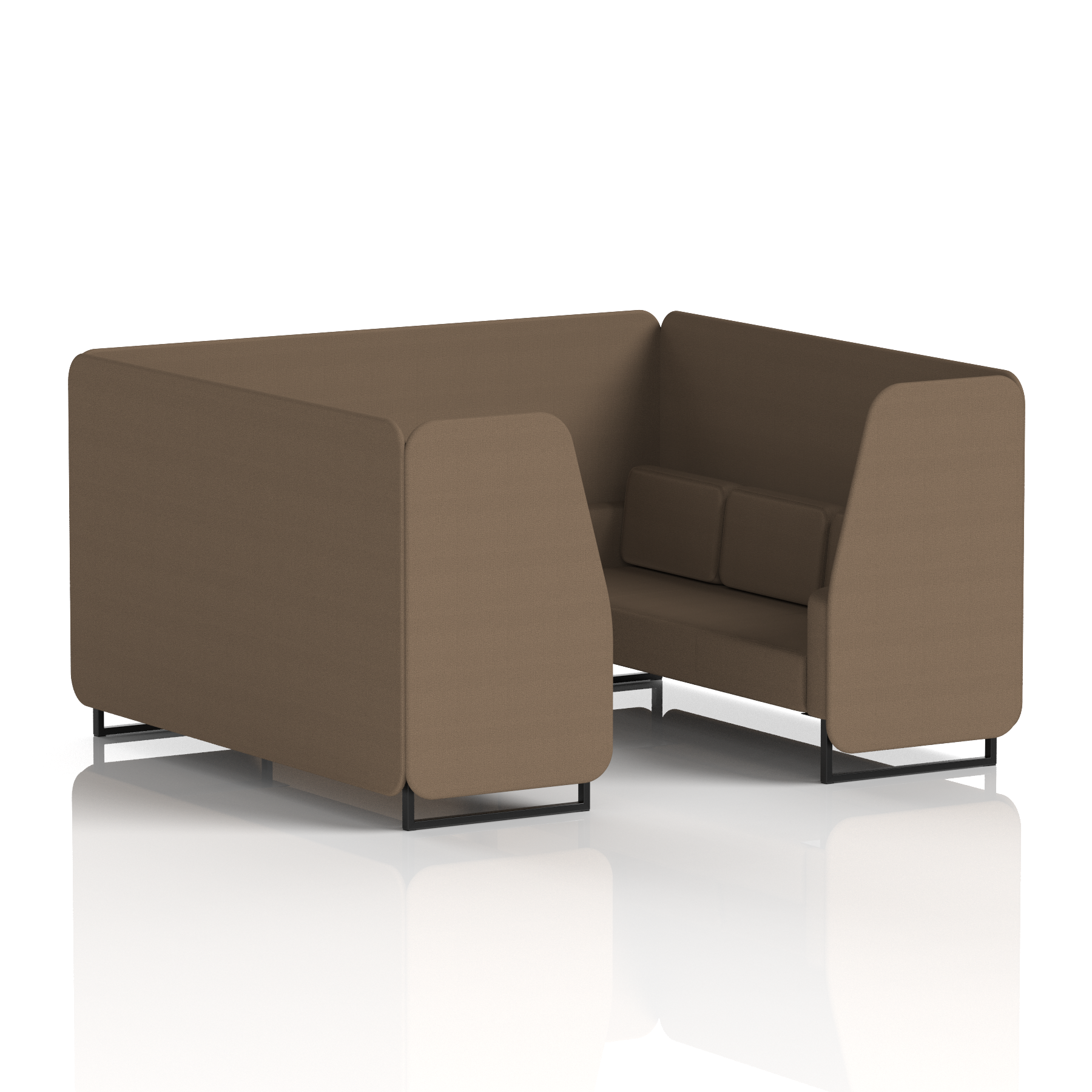 Brixworth Booth With Black Legs in Single Tone 6 Seater Uto Panels And Sofa Band 5 - Sumi