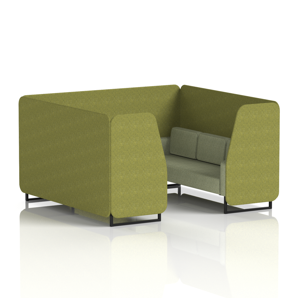 Brixworth Booth With Black Legs in Two Tone 2 Seater Order Panels And Alike Sofa Band 4 - Synergy