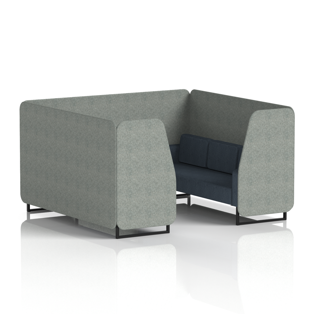Brixworth Booth With Black Legs in Two Tone 4 Seater Order Panels And Alike Sofa Band 4 - Synergy