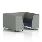 Brixworth Booth With Black Legs in Two Tone 4 Seater Order Panels And Alike Sofa Band 4 - Synergy