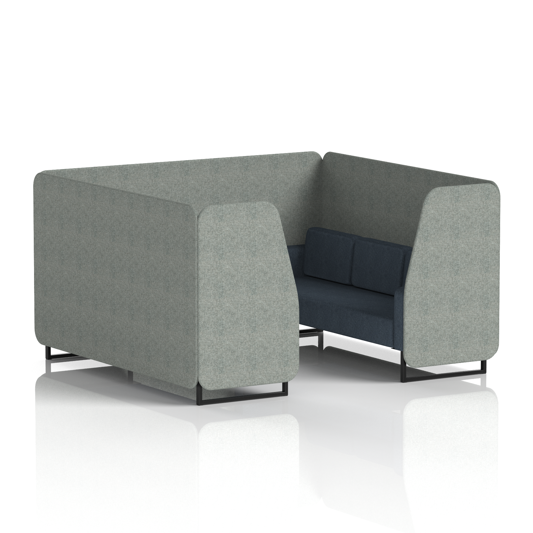 Brixworth Booth With Black Legs in Two Tone 4 Seater Order Panels And Alike Sofa Band 4 - Synergy
