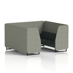 Brixworth Booth With Black Legs in Two Tone 6 Seater Order Panels And Alike Sofa Band 4 - Synergy