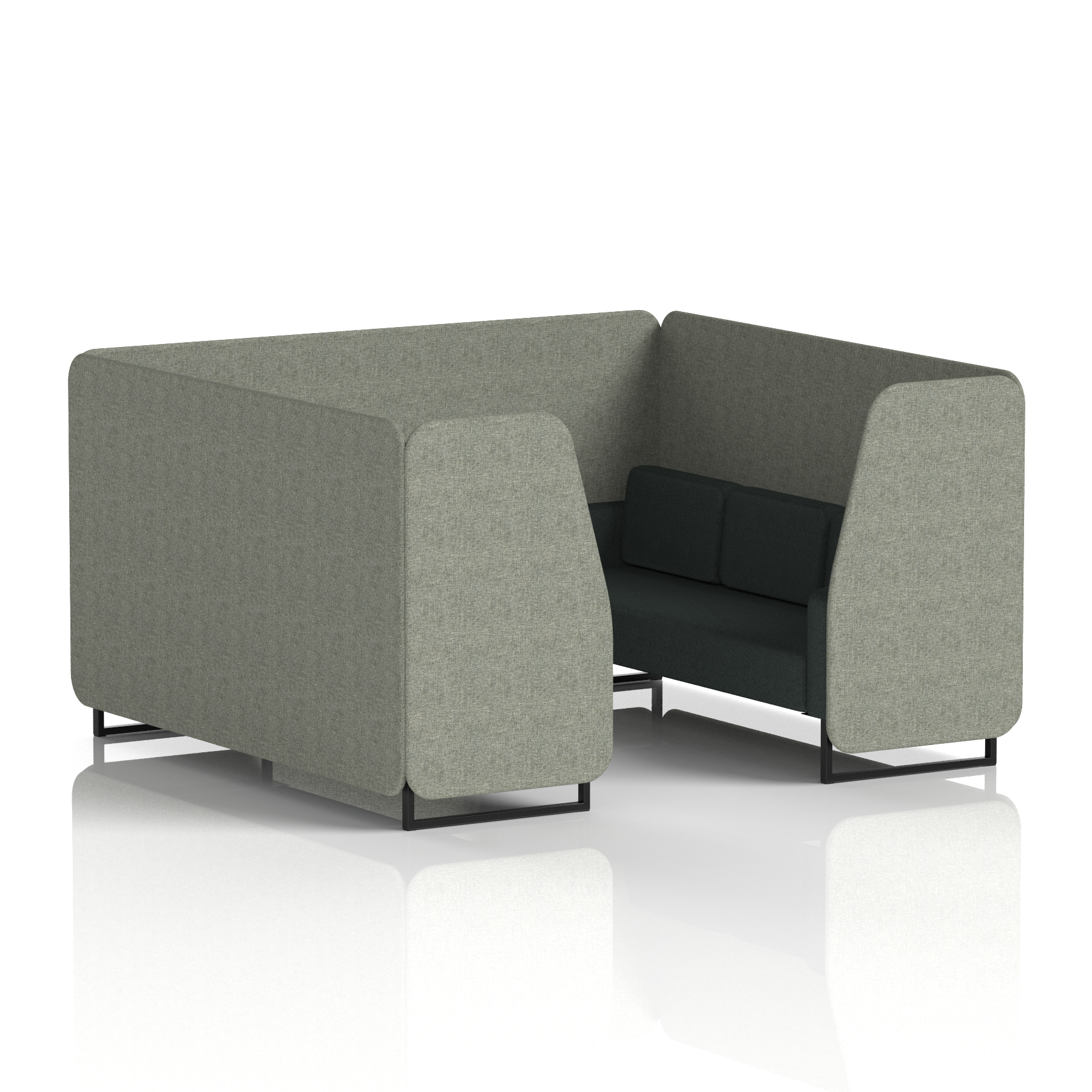 Brixworth Booth With Black Legs in Two Tone 6 Seater Order Panels And Alike Sofa Band 4 - Synergy