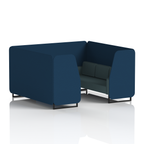 Brixworth Booth With Black Legs in Two Tone 4 Seater Partner Panels And Mix Sofa Band 4 - Synergy