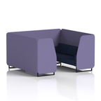 Brixworth Booth With Black Legs in Two Tone 2 Seater Tokyo Panels And Kobe Sofa Band 5 - Sumi