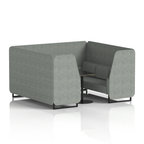 Brixworth Booth With Black Legs And Black Table In Single Tone 4 Seater Order Panels And Sofa Band 4 - Synergy