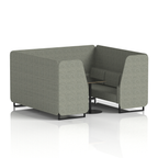 Brixworth Booth With Black Legs And Black Table In Single Tone 6 Seater Order Panels And Sofa Band 4 - Synergy